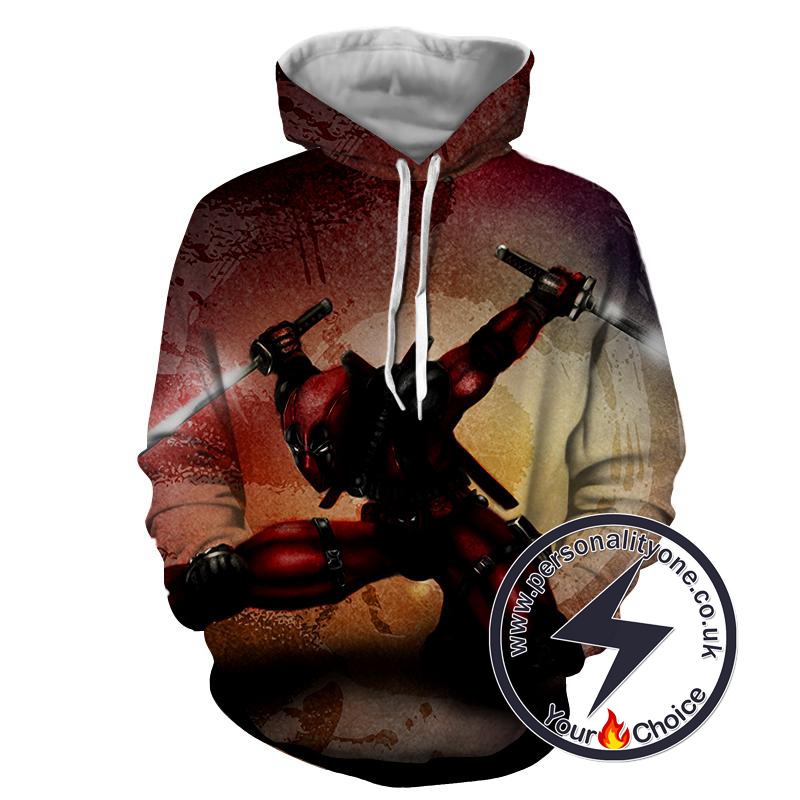 Deadpool Fight - Deadpool 3D - Hoodies